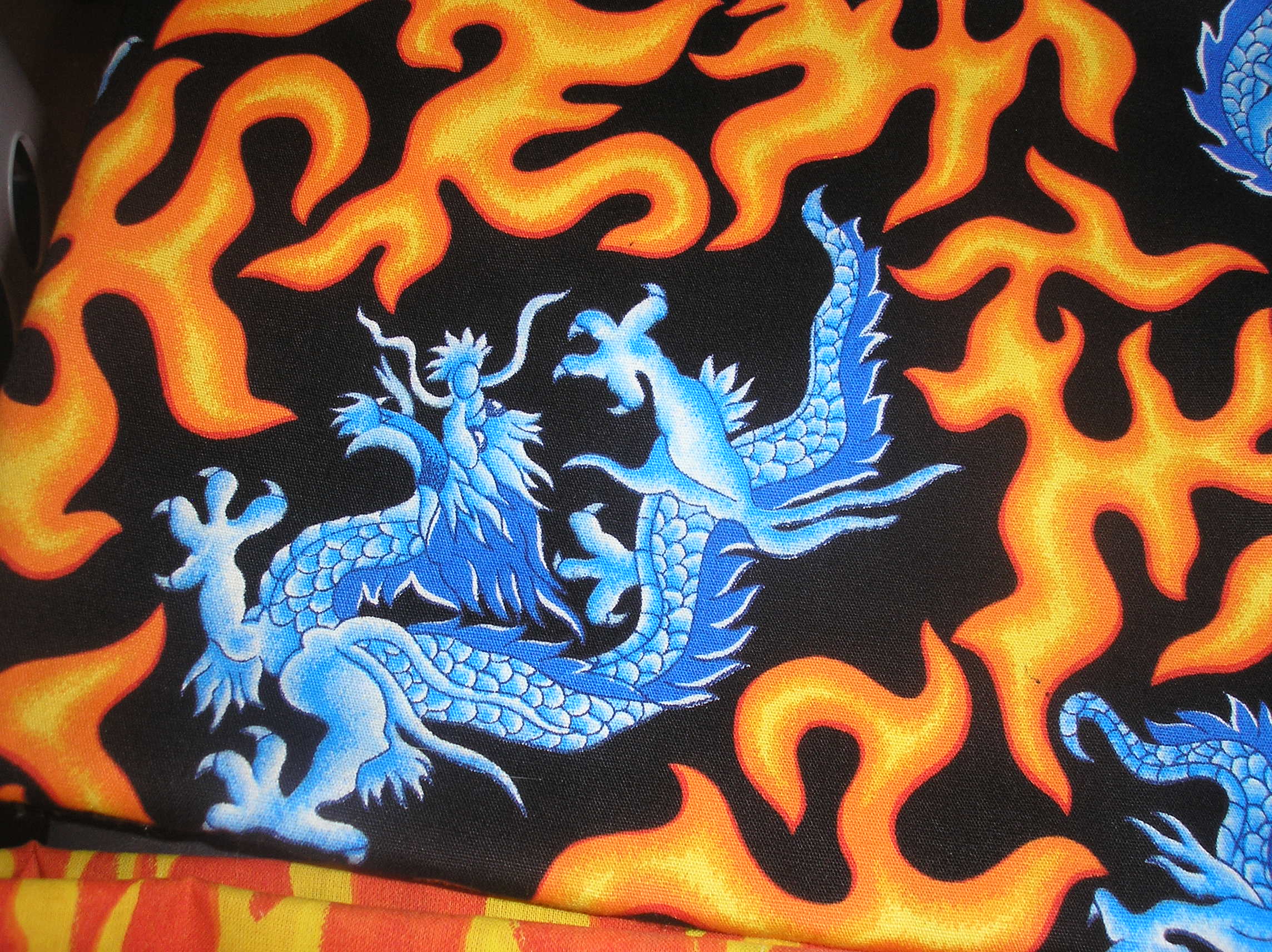 dragons with flames 